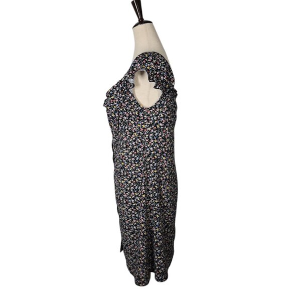 BP NORDSTROM Floral Print Ruffle Trim Mini Dress With Sweetheart Neck Sz L  NEW - Picture 5 of 10